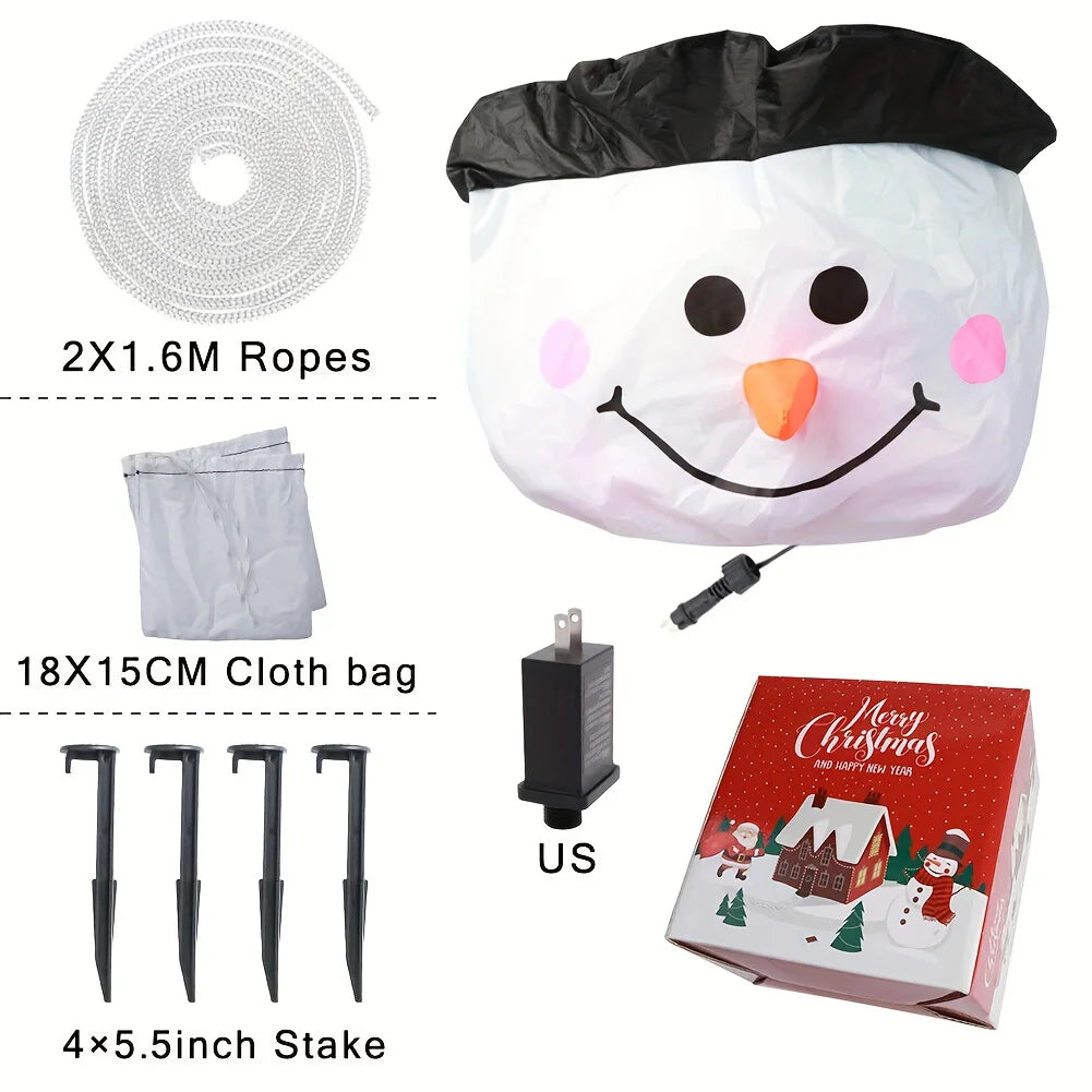 5 Ft Christmas Inflatable Snowman With Built In Led Light For Outdoor Decoration Durable Easy Setup