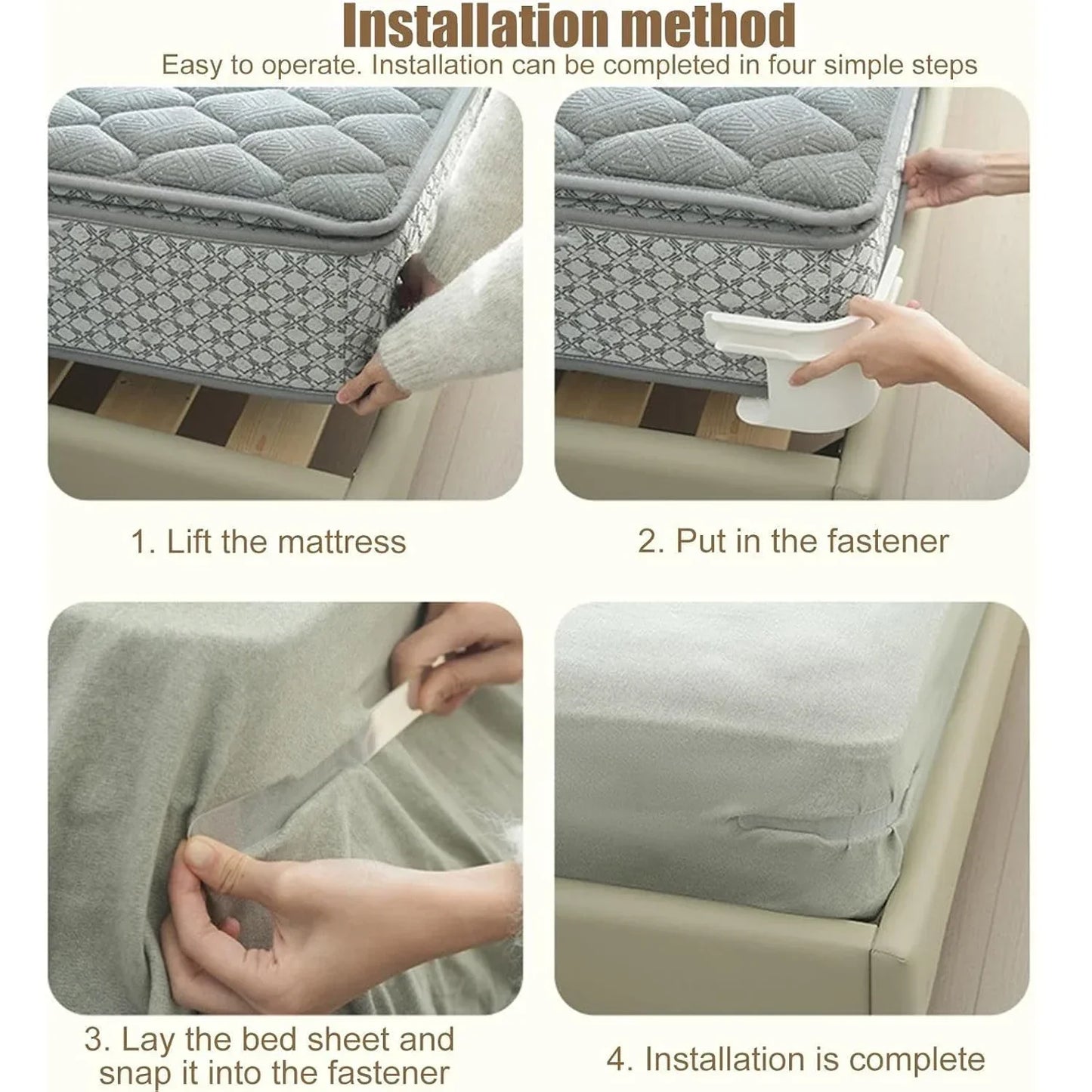 8 Pack Bed Lock Sheet Holders Fitted Sheet Clips Heavy Duty Mattress Size Compatible