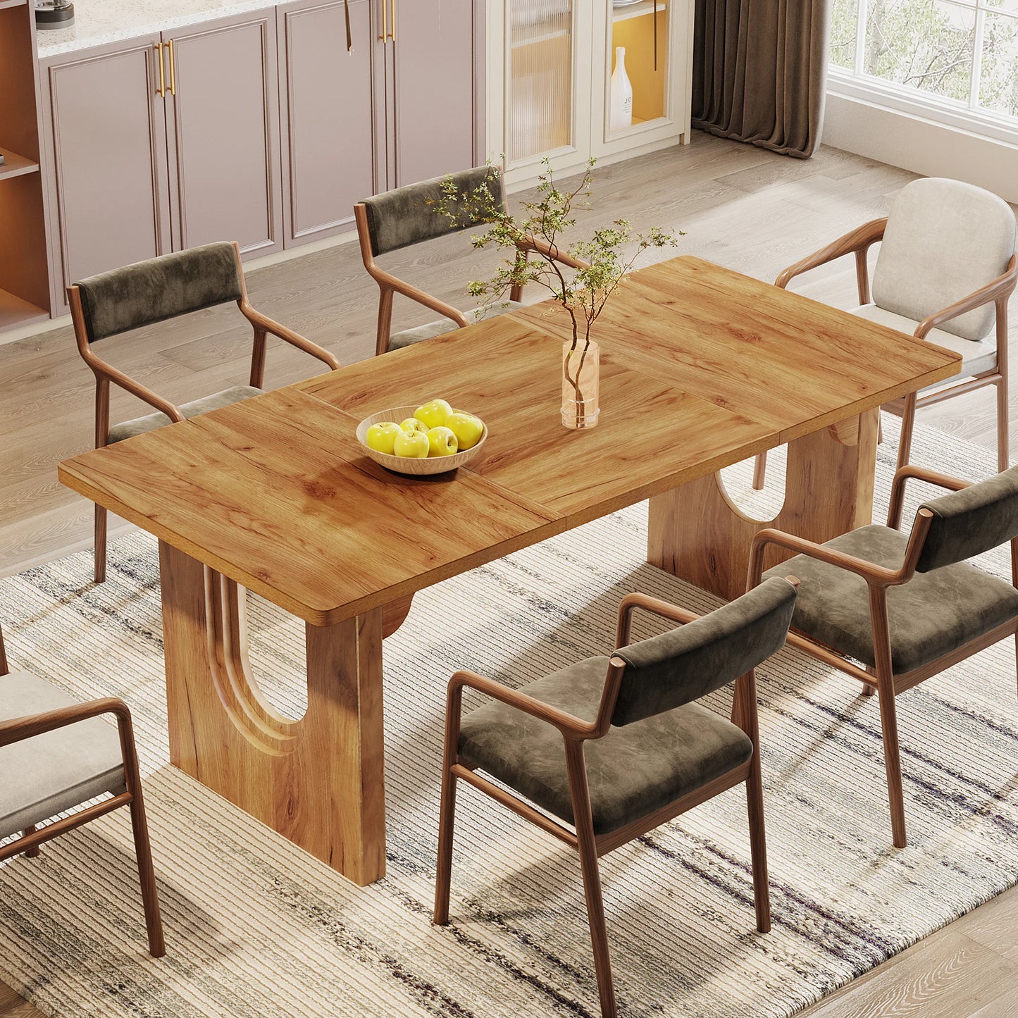 Tribesigns Modern Dining Table 71 Inch For 6 To 8 People