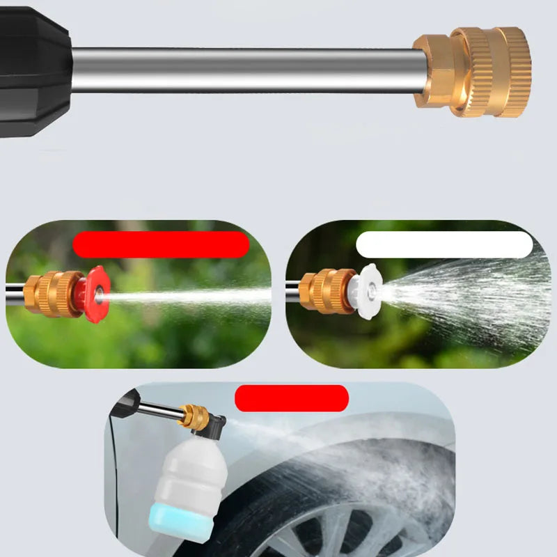 Portable Cordless Electric Washing Machine Professional Car Wash Set High Pressure Washer Multi-Nozzle