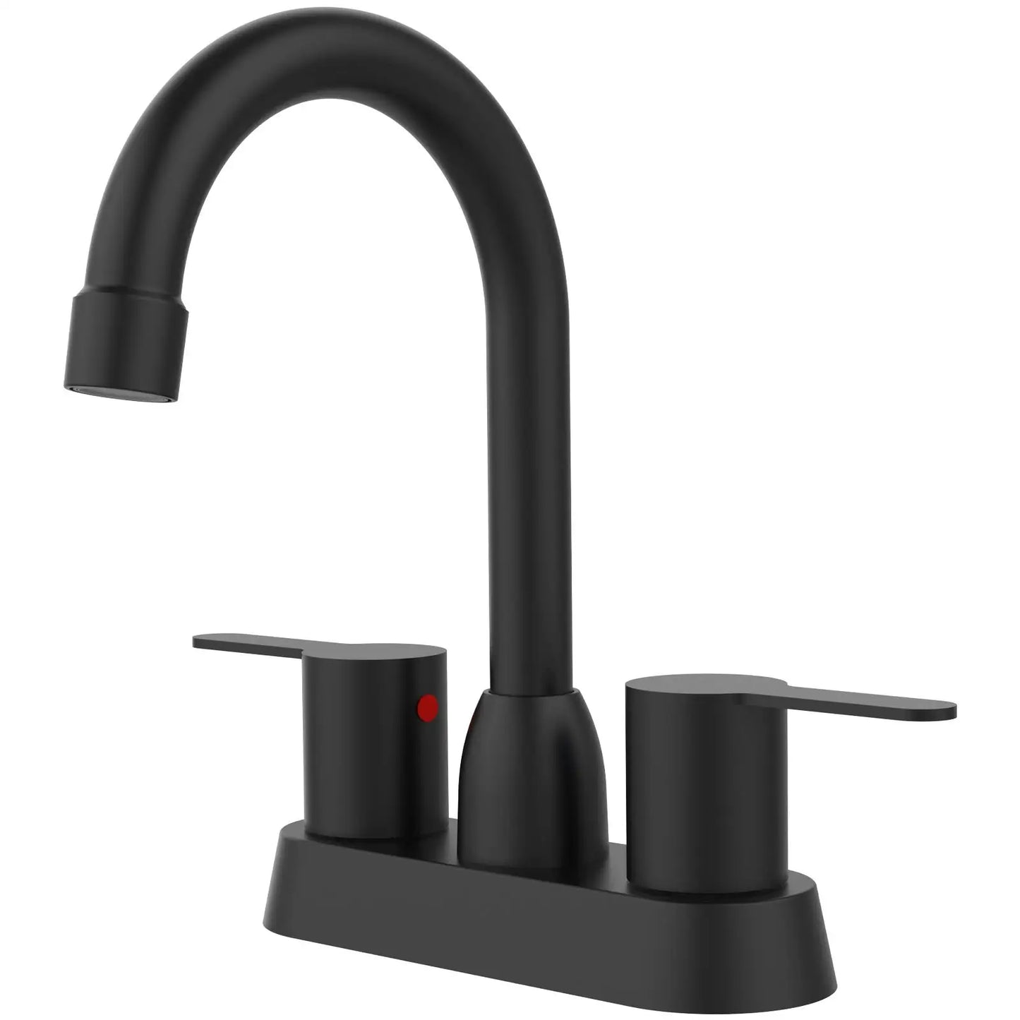 Matte 2-Handle Bathroom Faucet Brushed Nickel Centerset