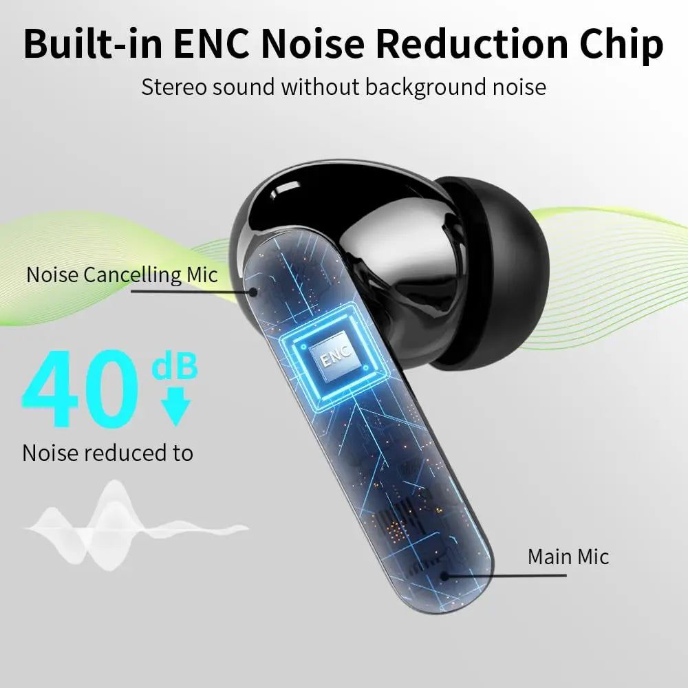 Wireless Earbuds with Bluetooth 5.3, 36 Hours Playtime