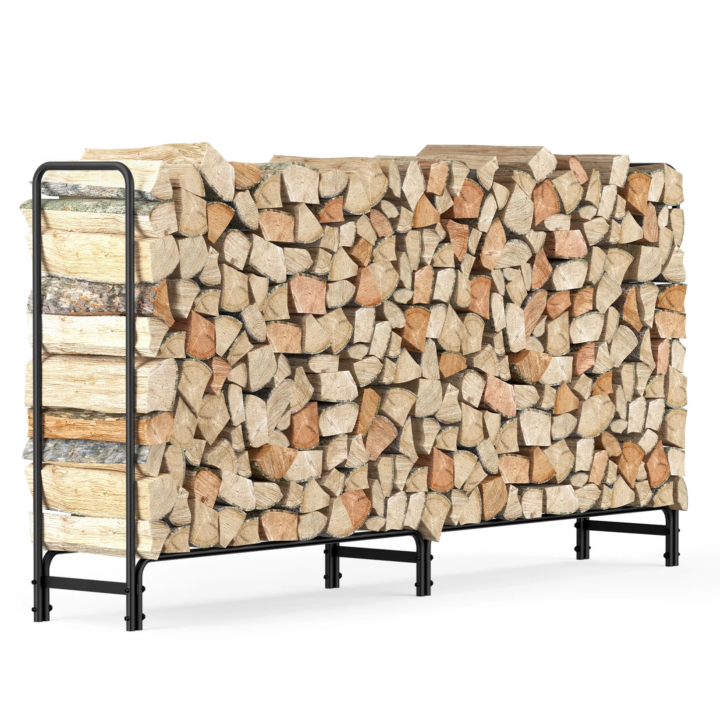 Outdoor Heavy Duty Firewood Storage Rack Cast Iron Stand