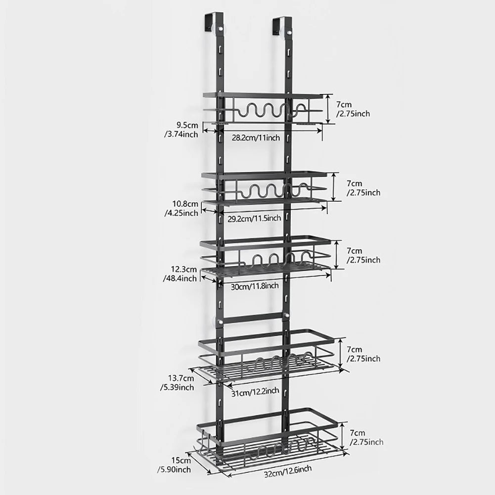 Over The Door Organizer, Wall Mounted Kitchen Bathroom Rack
