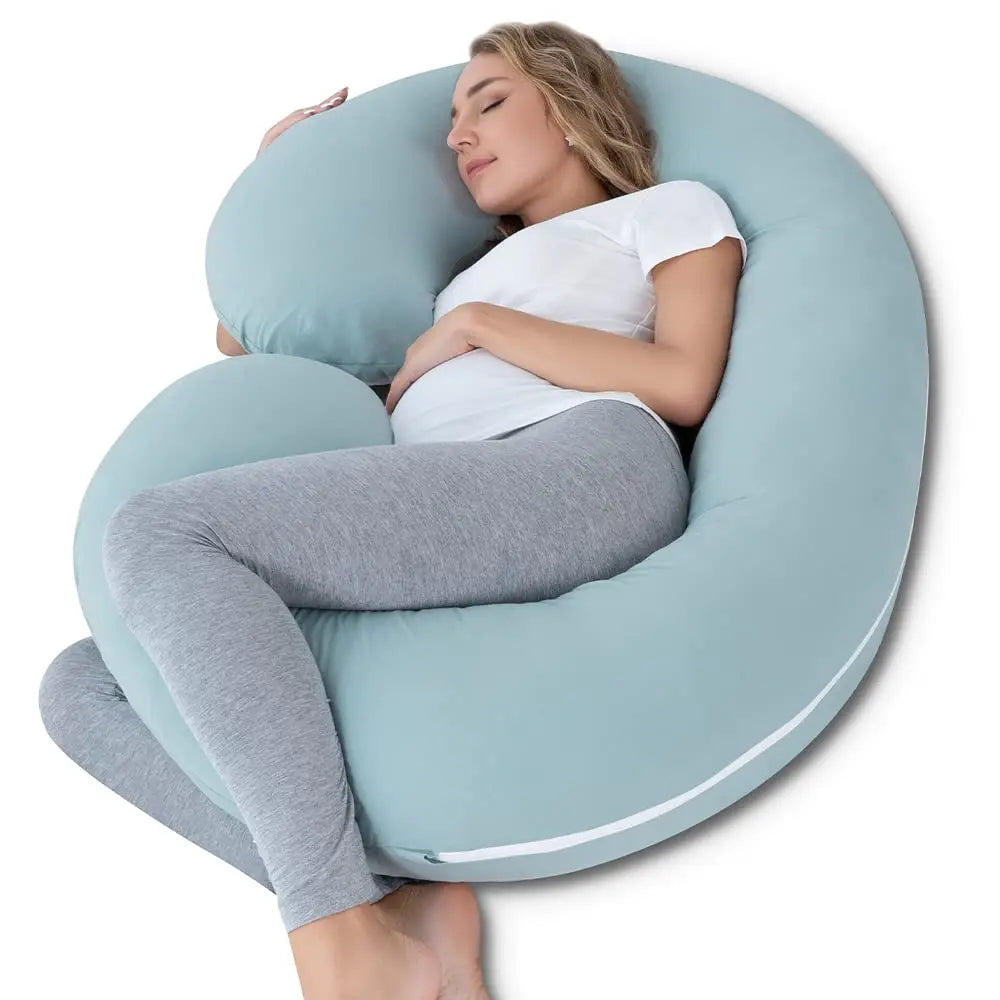 Pregnancy Pillow Maternity Body Pillow with Velvet Cover C Shaped for Sleeping