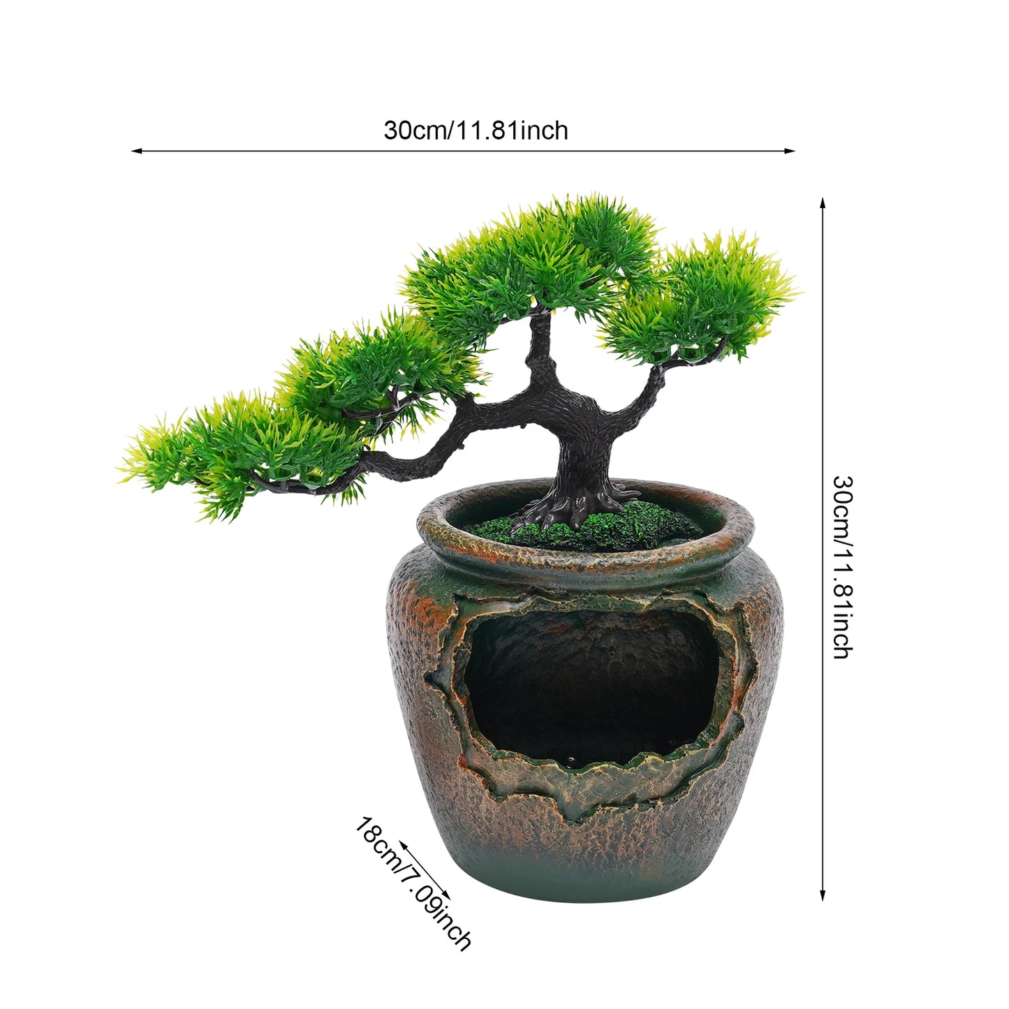 Tree Style Desktop Art Decoration with LED Lights Fountain