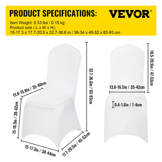 50 100Pcs Wedding Chair Stretch Slipcover for Restaurant Banquet Hotel Dining Party