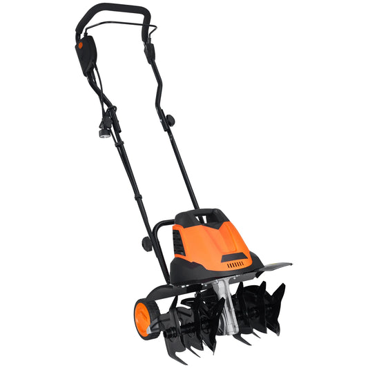 12 Amp Electric Tiller 18 Inch Tilling Width 3.94 Inch Tilling Depth Corded Cultivator