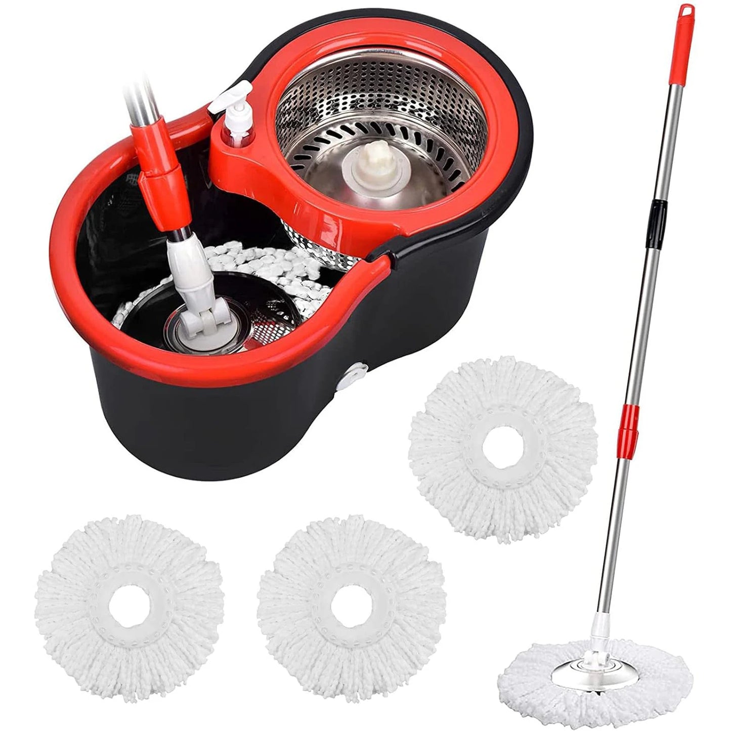 360° Spin Mop Bucket Sets with Wring System for Easy Cleaning