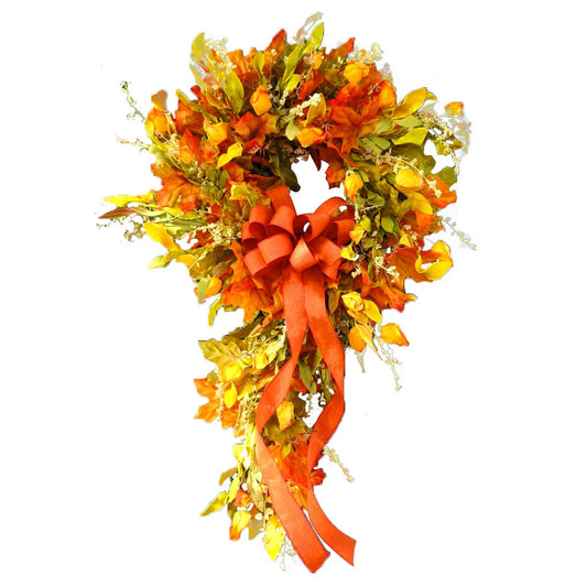 Farmhouse Autumn Maple Leaf Wreath for Home and Restaurant