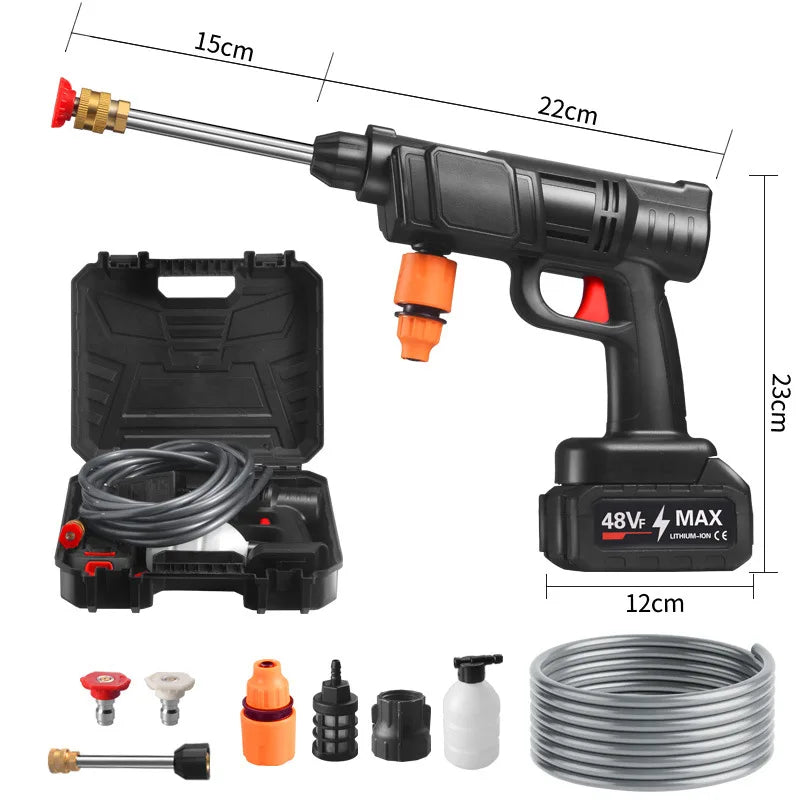 Portable Cordless Electric Washing Machine Professional Car Wash Set High Pressure Washer Multi-Nozzle