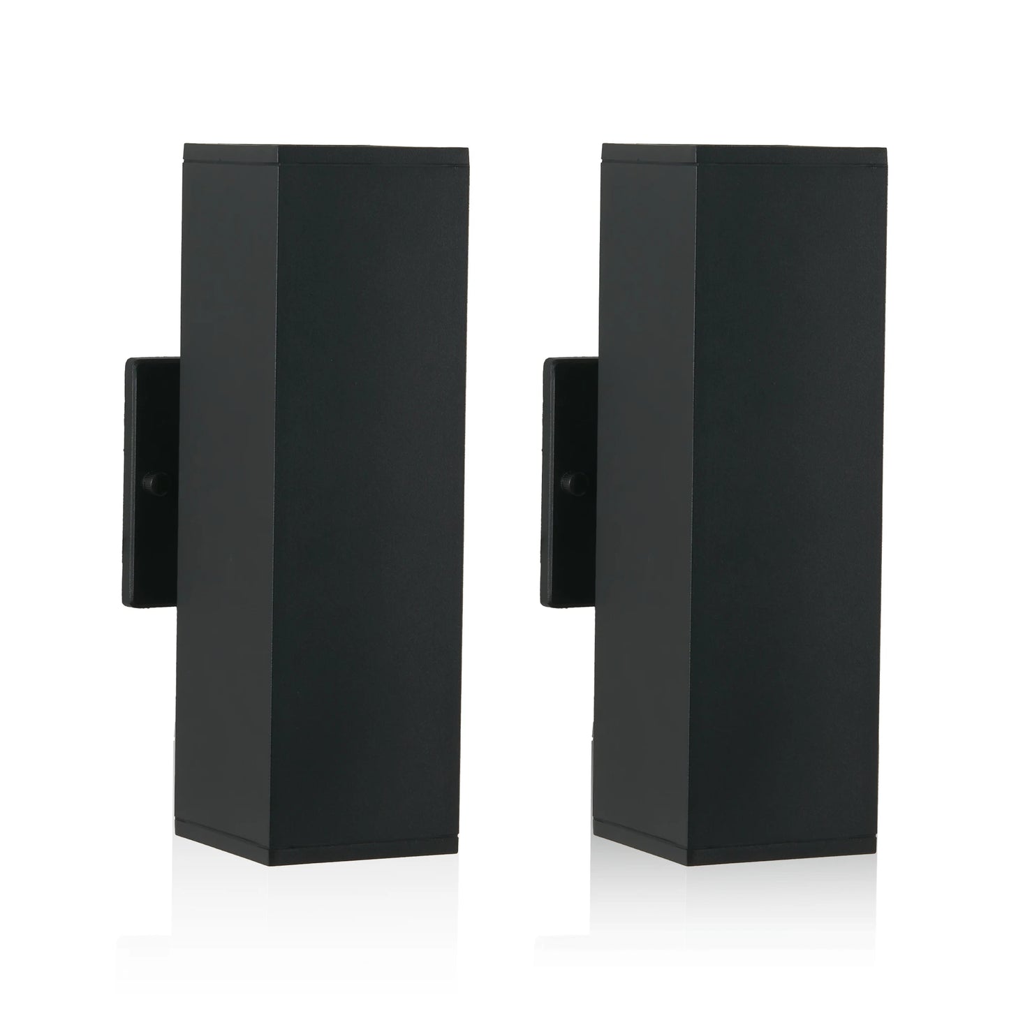 2-Pack Outdoor IP65 Waterproof Wall Sconce Black Aluminum