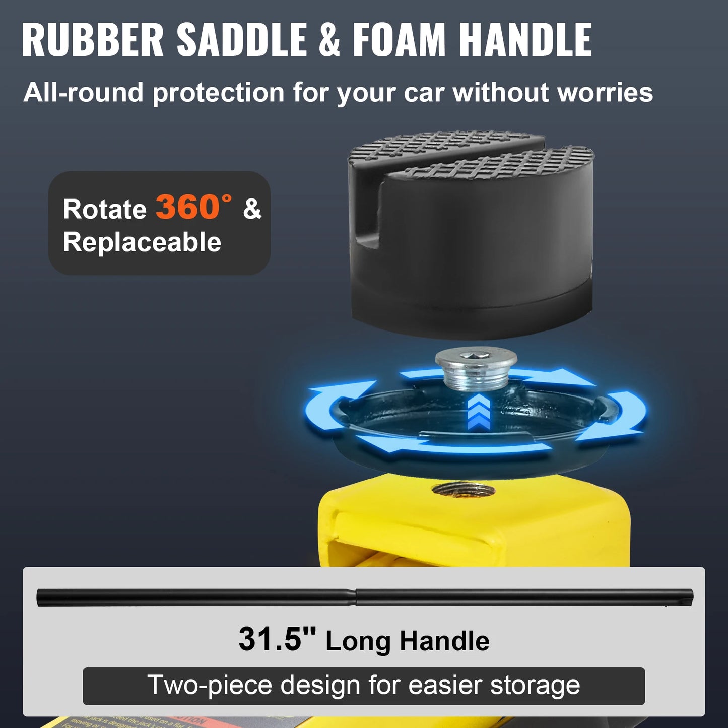 2.5T Floor Hydraulic Jack,  Low Profile, Heavy-Duty Steel with Single Piston Lift Pump