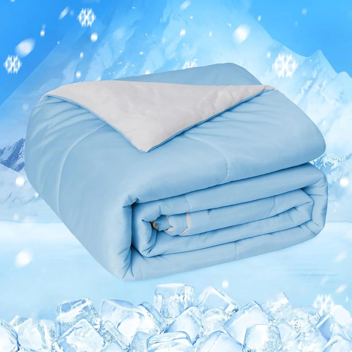 One Cool Comforter Double-Sided Cold Technology Fabric Cool Blanket for Night Sweats