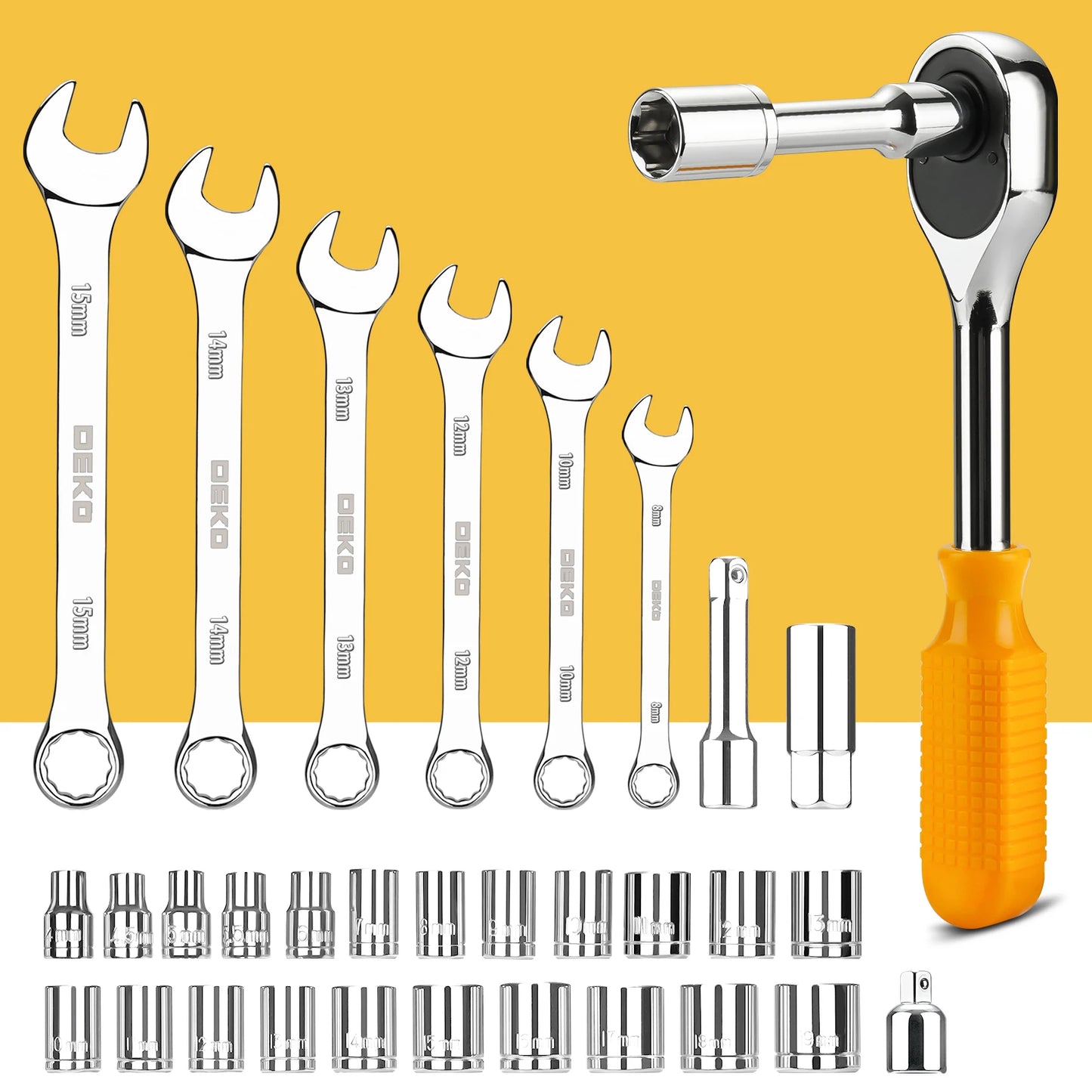 228Pcs Socket Wrench Combination Mixed Tool Storage Case