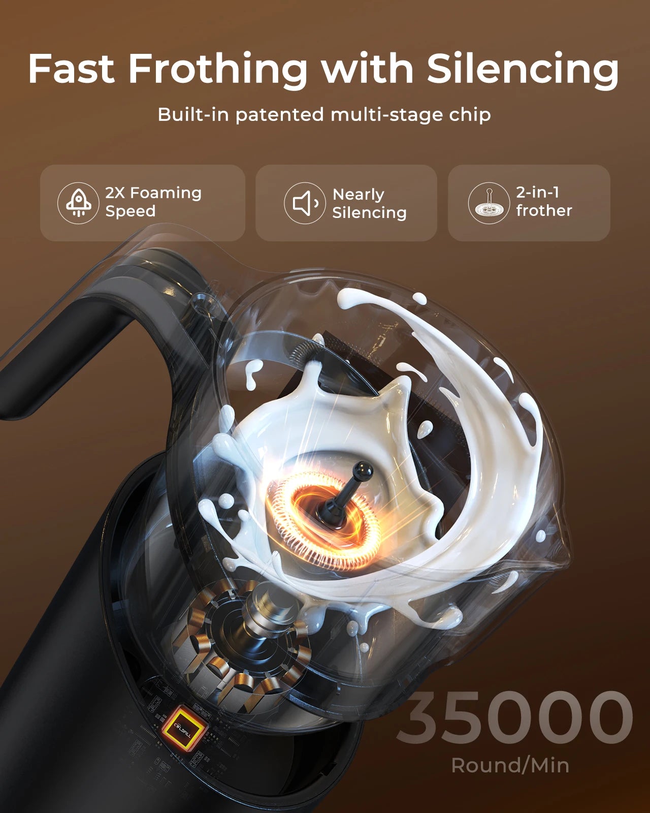 Milk Frother And Steamer 8 In 1 Electric Frother For Coffee Dishwasher Safe