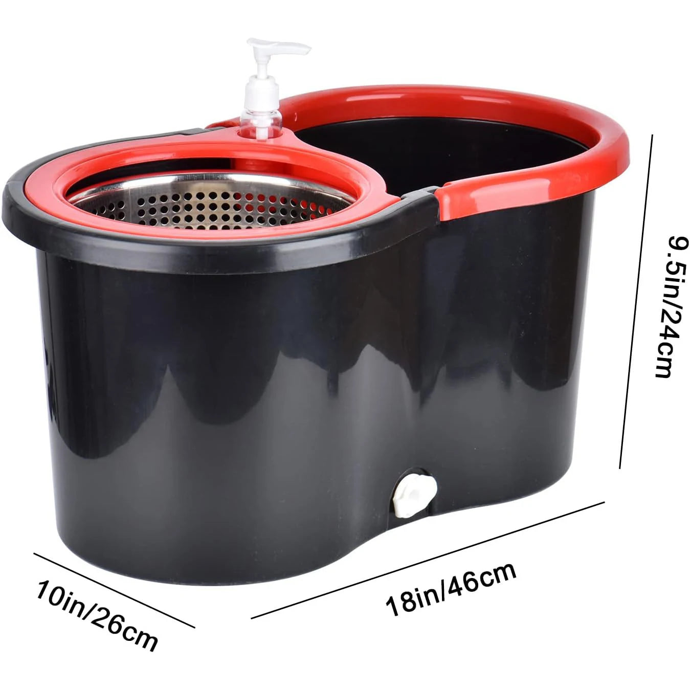 360° Spin Mop Bucket Sets with Wring System for Easy Cleaning
