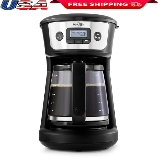 12 Cup Programmable Coffee Maker with Strong Brew Selector Auto Pause Brew Later Feature and 4 Hour Auto Shutoff