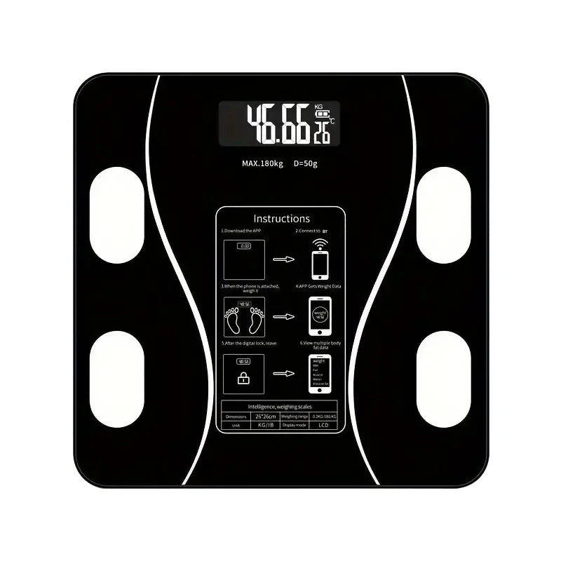 Smart Body Fat Scale Wireless LED Digital Bathroom Weight Scale Body Composition Analyzer
