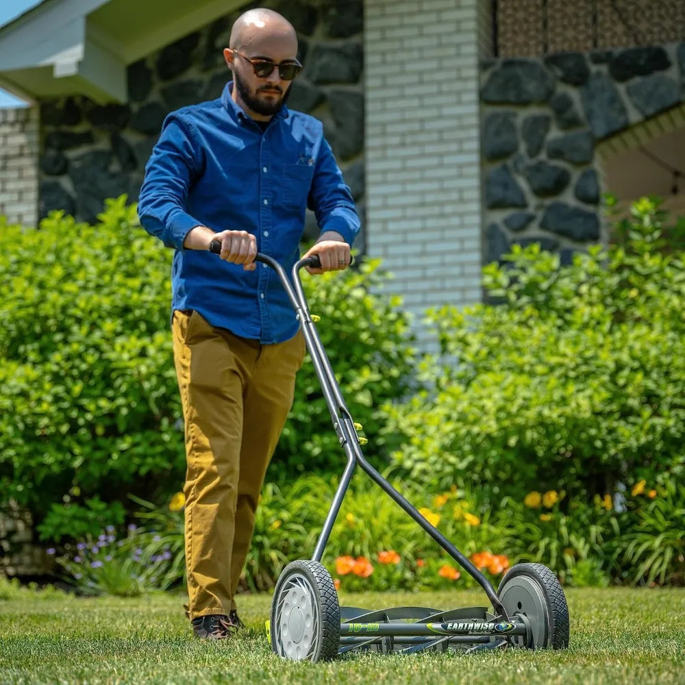 Earthwise 1715-16EW 16 Inch 7 Blade Push Reel Lawn Mower Grey