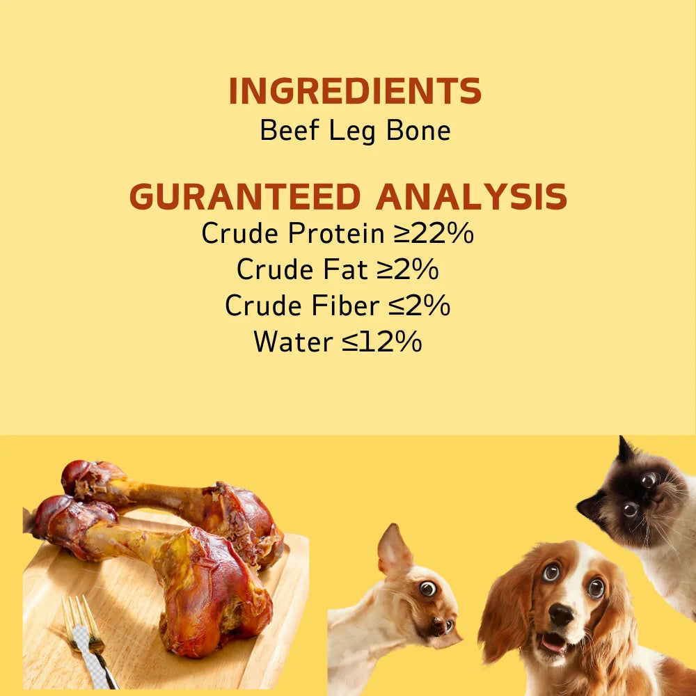 Large Cow Bone 4.23-5.29oz 5.12in All Natural Healthy Digestible
