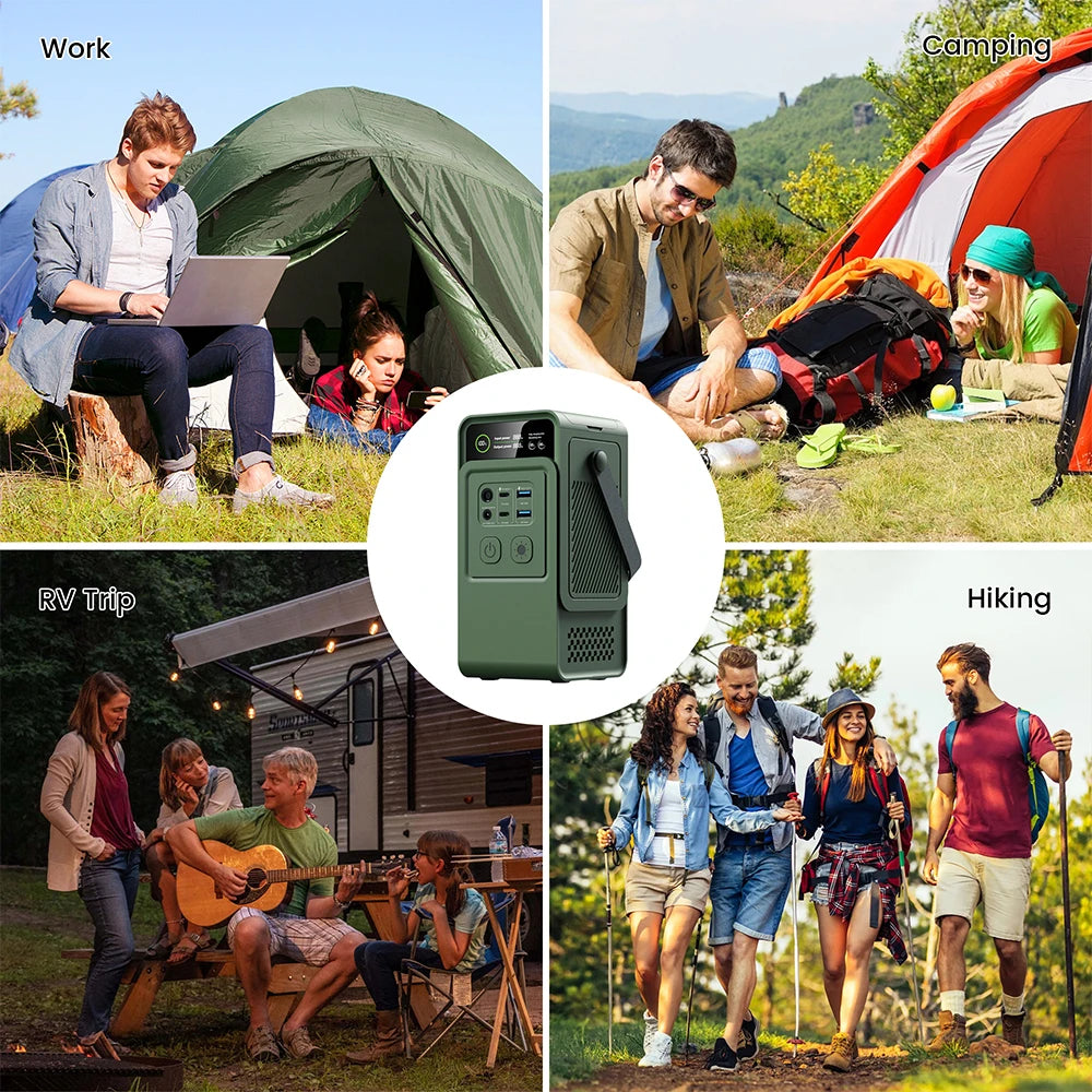 Ctolity AP200L 200W Power Bank 192Wh Lifepo4 Battery 60000mAh Solar Generator Portable Power Station with LED Light