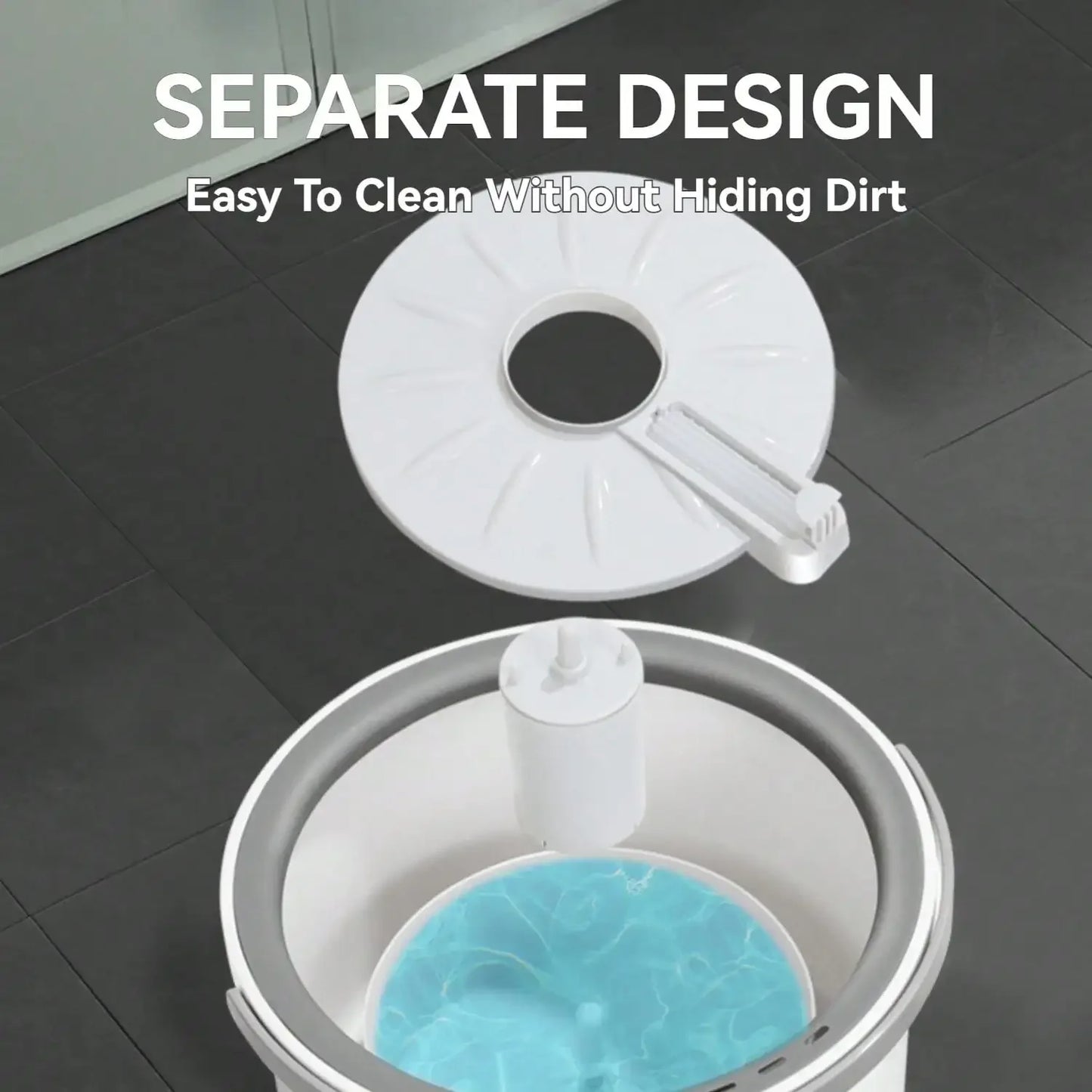 Lazy Hands-free Washing Sewage Separation Mop Microfiber Set