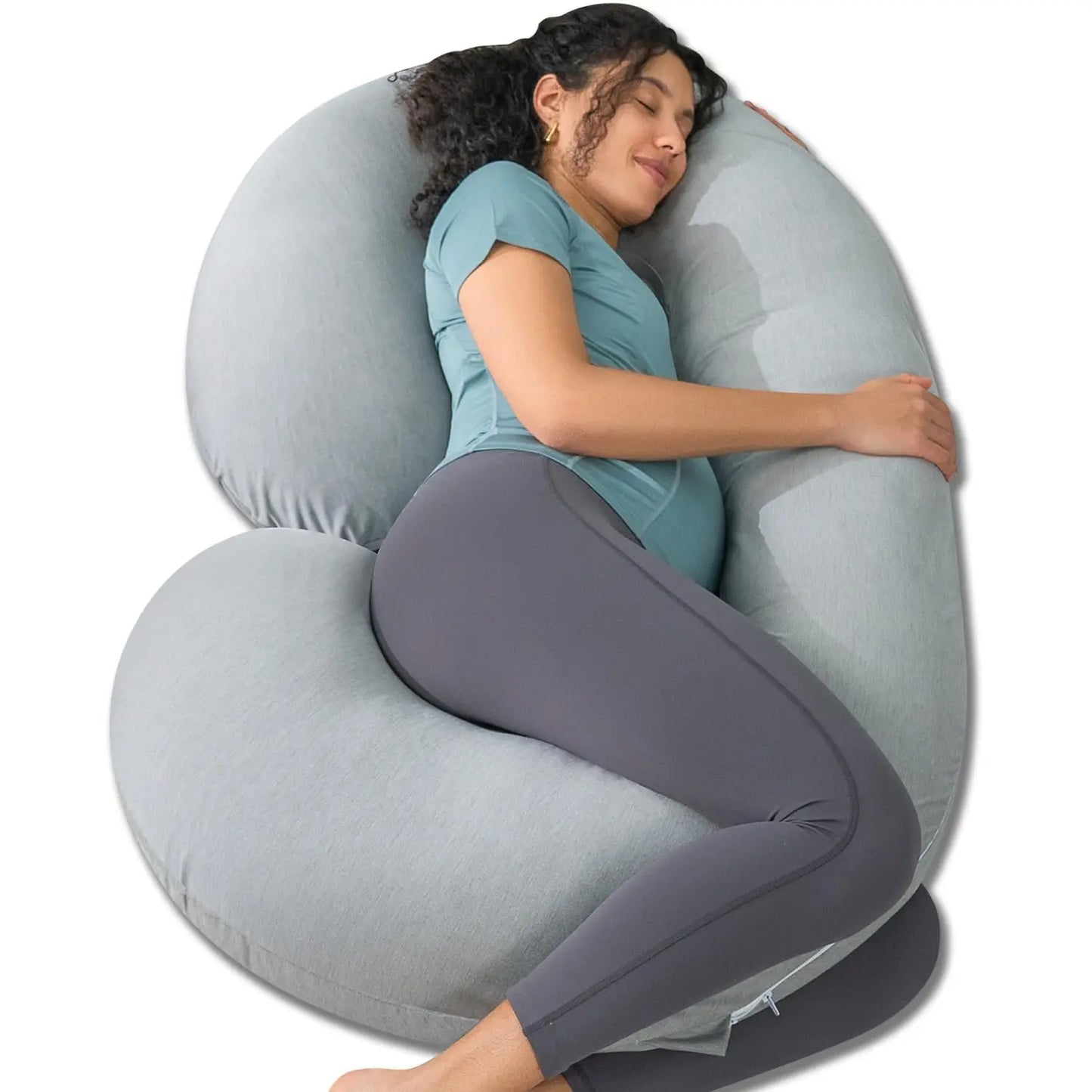 Pregnancy Pillow Maternity Body Pillow with Velvet Cover C Shaped for Sleeping