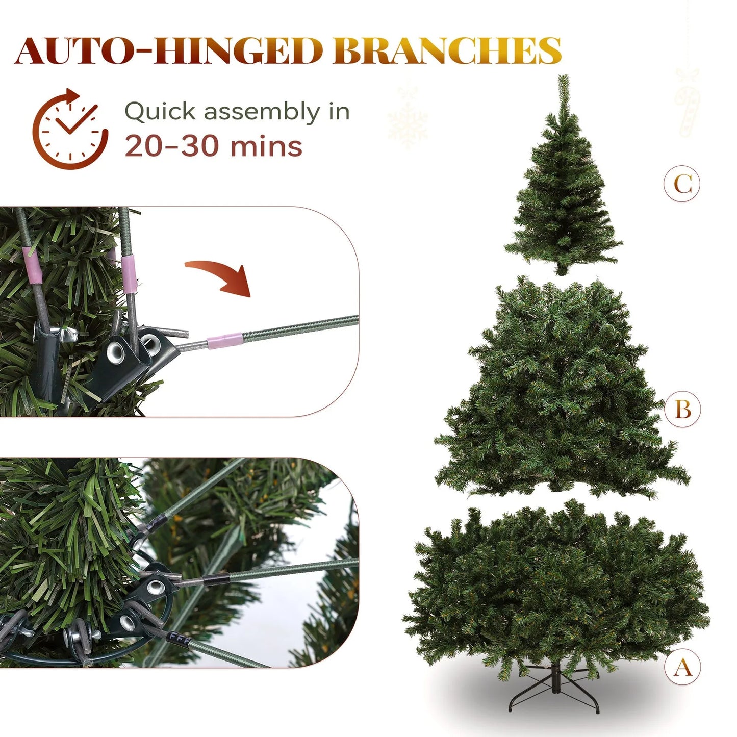 6ft Prelit Spruce Artificial Christmas Tree With 880 Branch Tips And 250 Lights Realistic Look