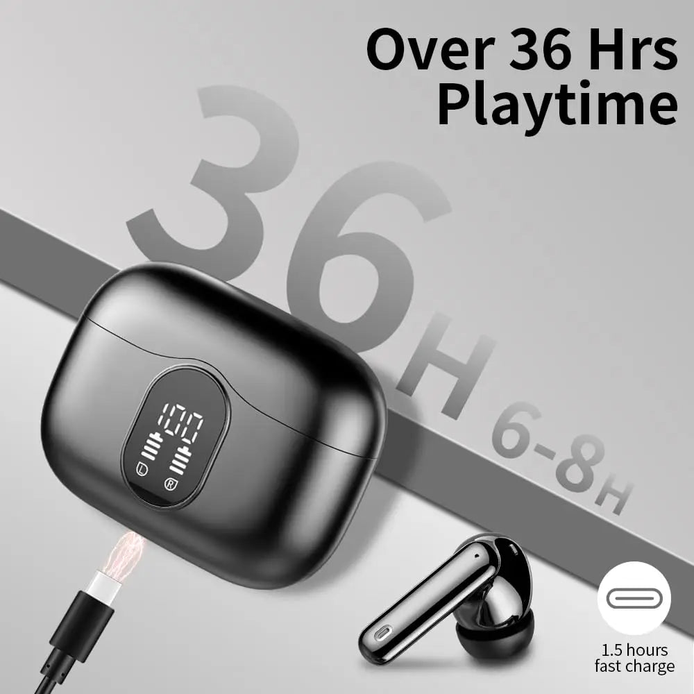 Wireless Earbuds with Bluetooth 5.3, 36 Hours Playtime