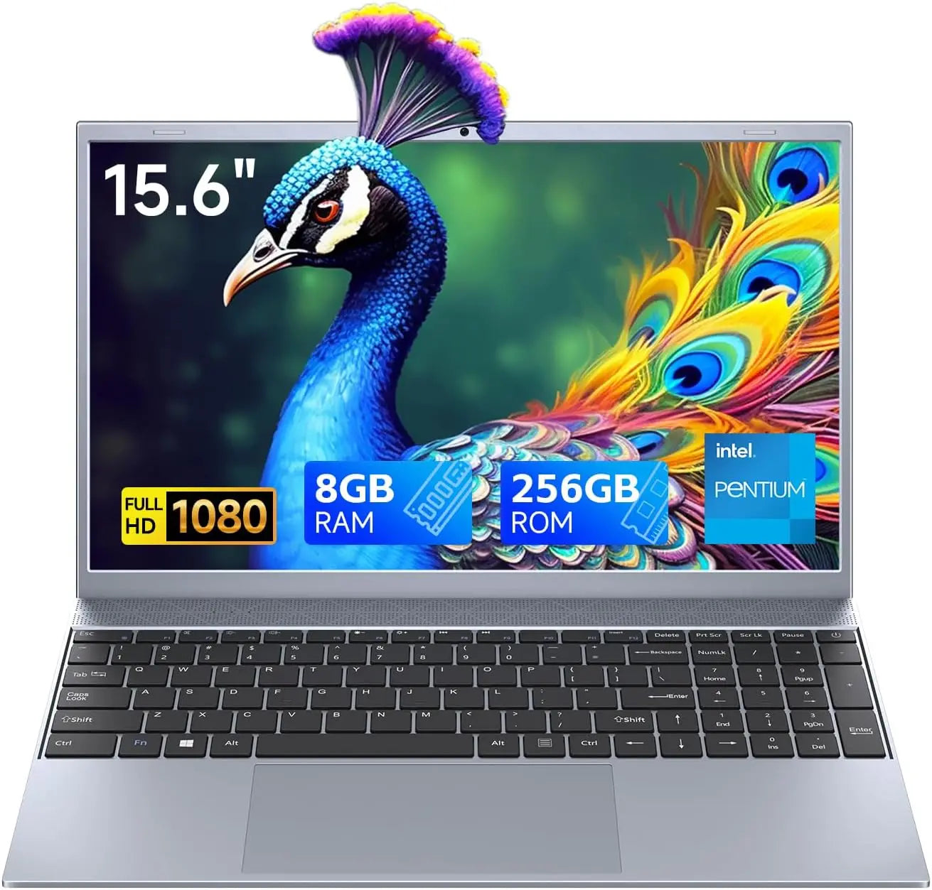 15.6 Inch Laptop J3710 8GB RAM 256GB SSD Windows 11 for Students and Business