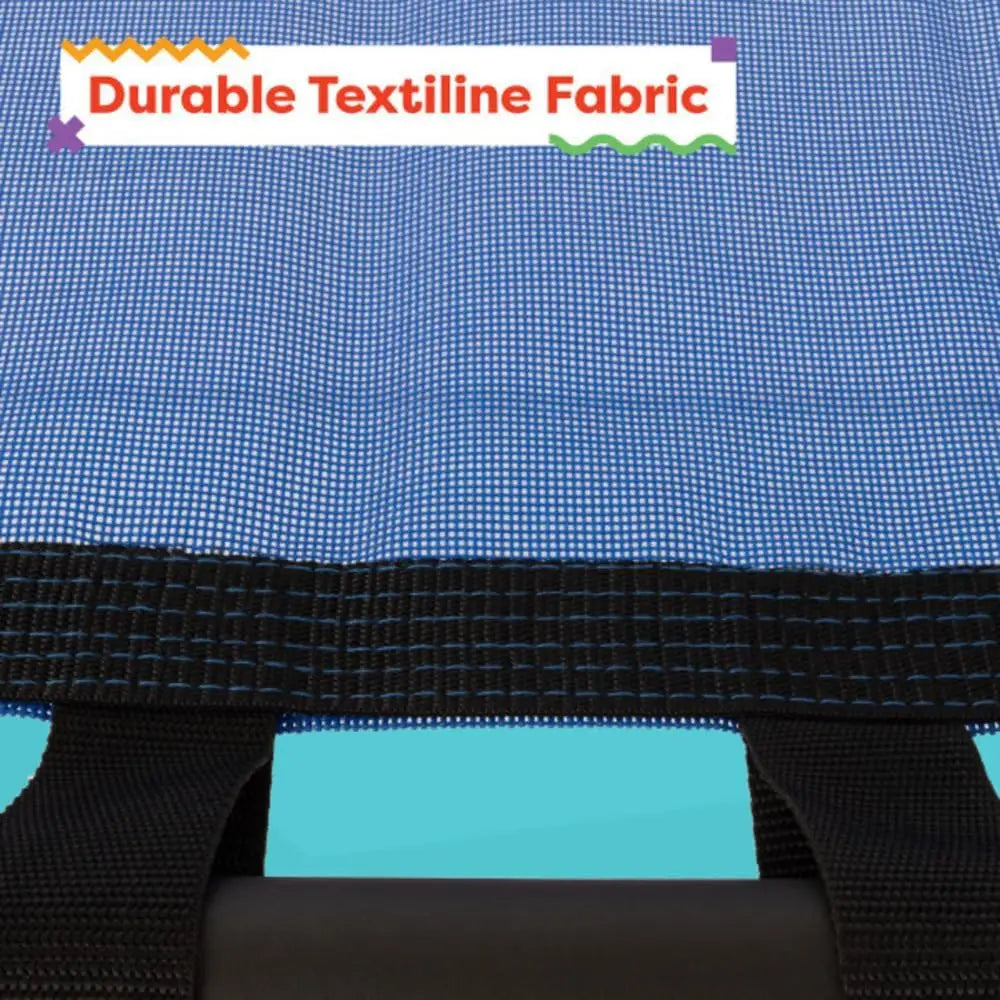 Kids Platform Swing Set With Adjustable Rope For Tree Or Playground Blue Black