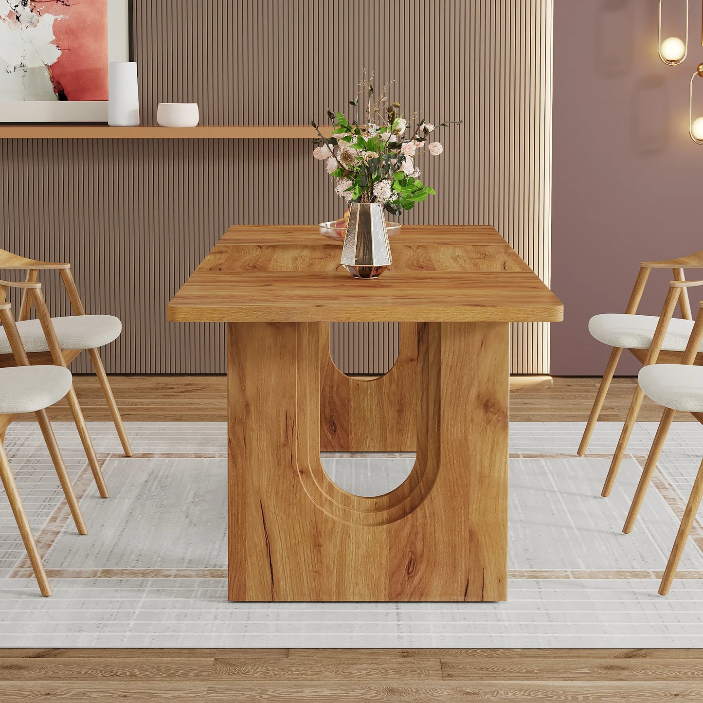 Tribesigns Modern Dining Table 71 Inch For 6 To 8 People