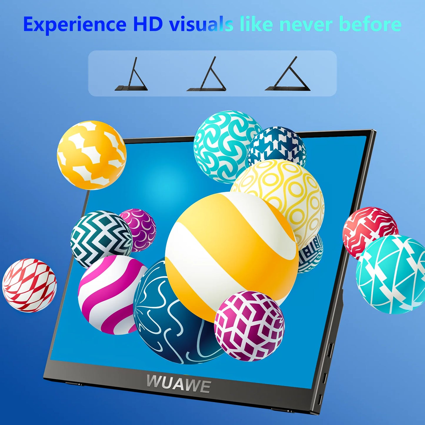 15.6" Portable Monitor, 1080P USB C HDMI Travel Screen