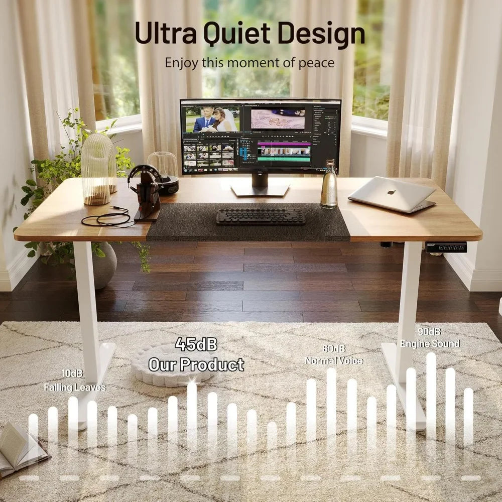 Electric Standing Desk 55 Inch Height Adjustable Ergonomic