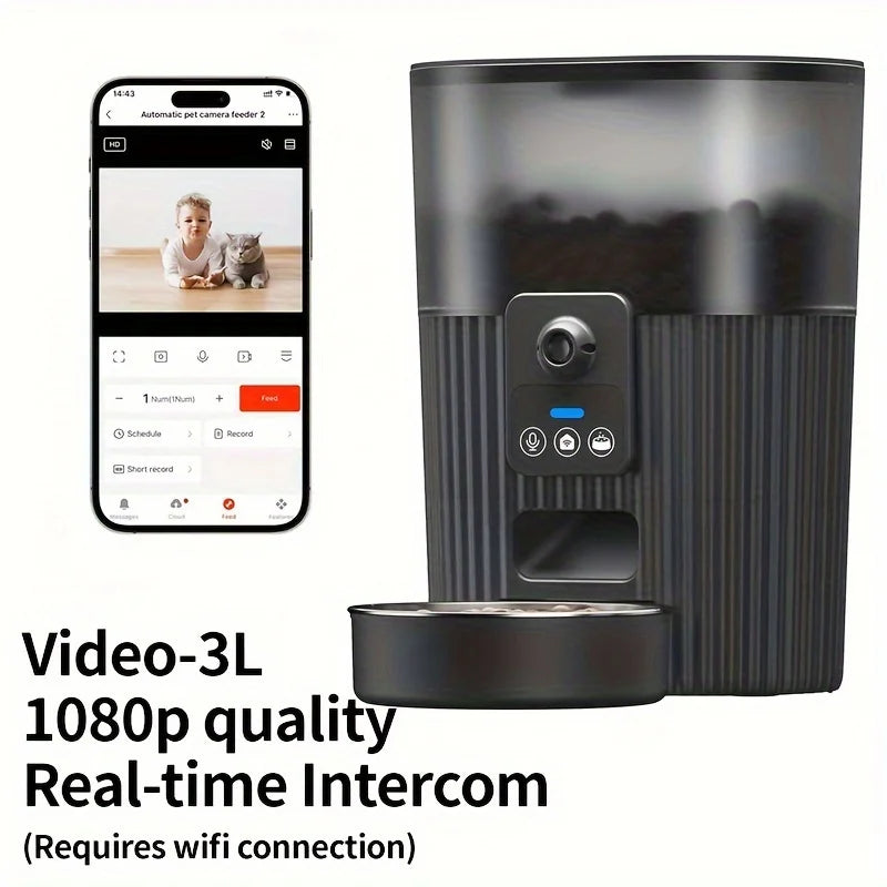 Automatic Feeder Dog Cat Fixed Feeding Dispenser Wifi Remote