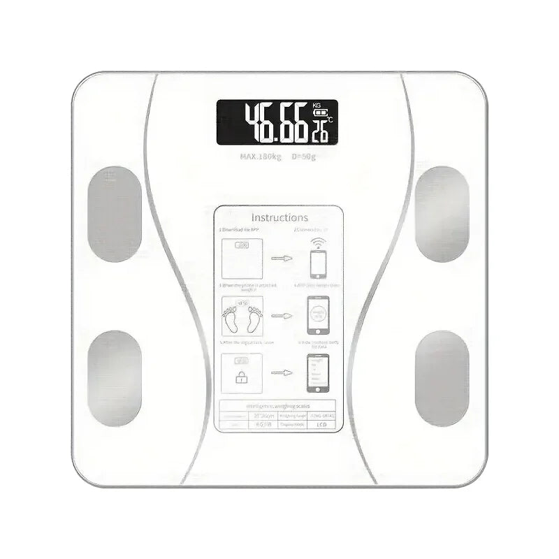 Smart Body Fat Scale Wireless LED Digital Bathroom Weight Scale Body Composition Analyzer