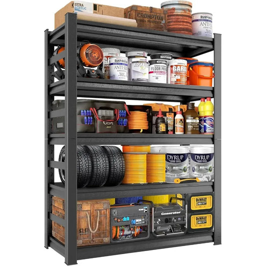 Garage Shelving Unit 5 Tier Steel Rack With Easy Assembly And Durable Finish