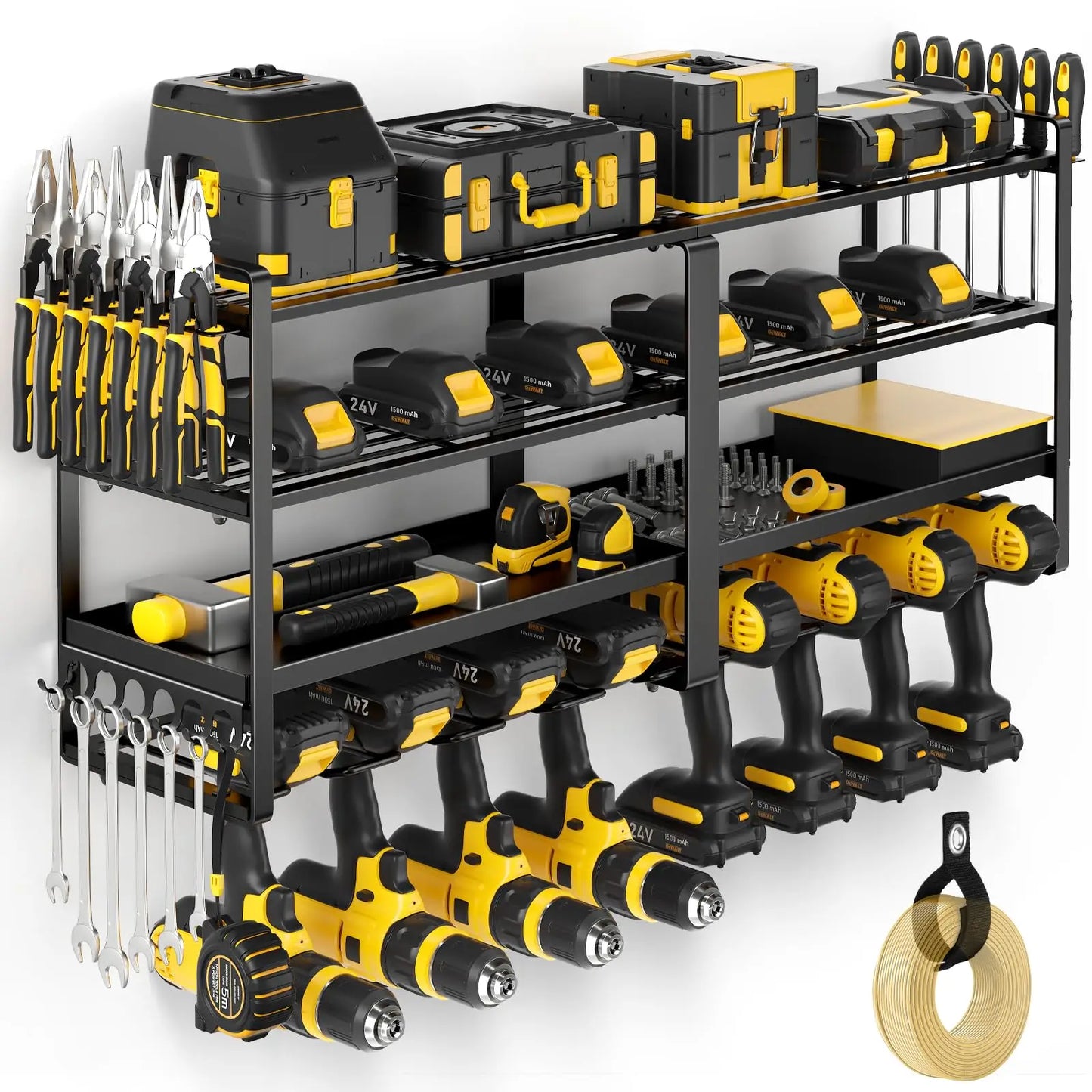 Power Tool Organizer Wall Mount Extended Heavy Duty Drill Holder